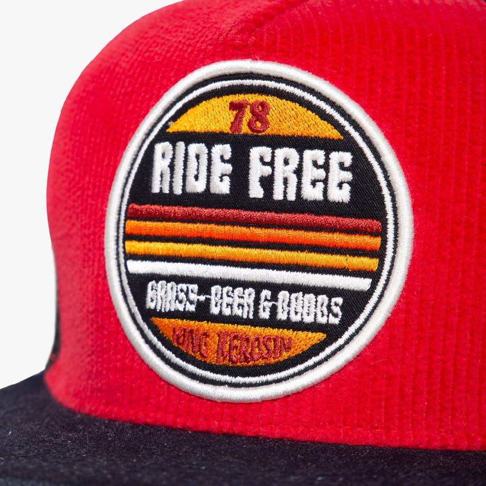 Queen Kerosin Snapback Mesh Cap «Ride Free» Top Angebot