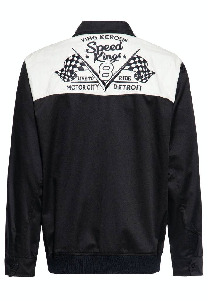Queen Kerosin Gabardine Jacke «Speed King» Riesige Ersparnisse