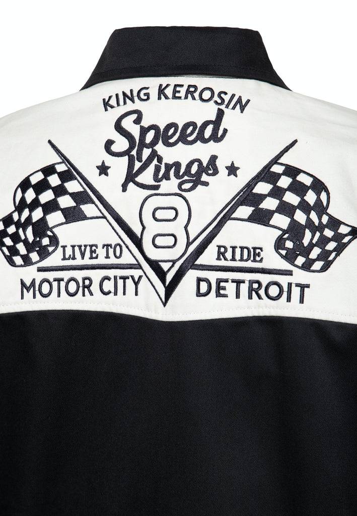 Queen Kerosin Gabardine Jacke «Speed King» Riesige Ersparnisse