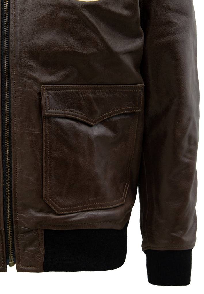 Queen Kerosin Leder Aviator Jacke «Air Force 42» VIP-Rabatte