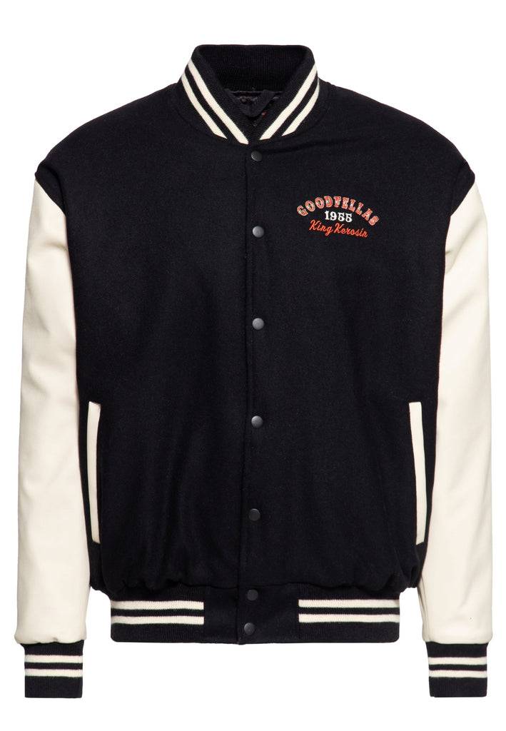 Queen Kerosin Baseball Leder Jacke «Goodfellas Beer» Begrenzte Freigabe