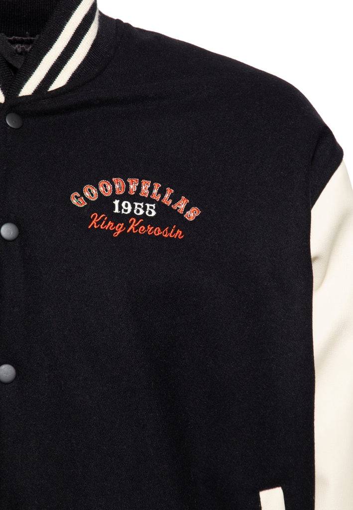 Queen Kerosin Baseball Leder Jacke «Goodfellas Beer» Begrenzte Freigabe