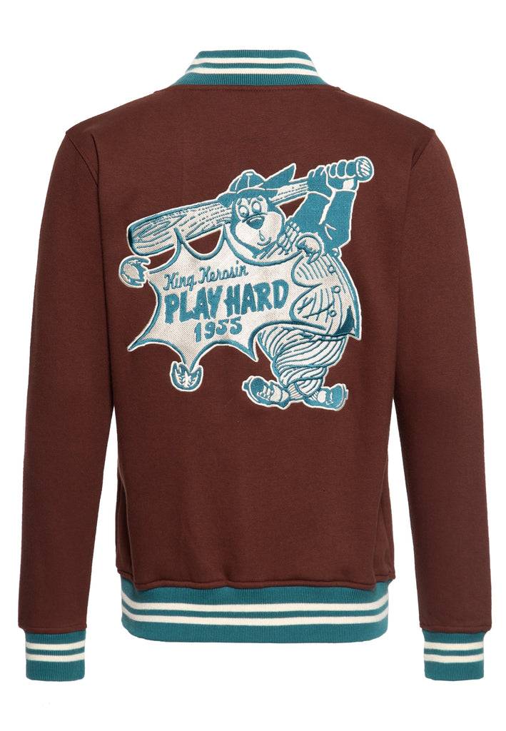 Queen Kerosin College Sweat Jacke «Play Hard»