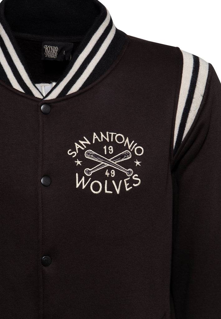 Queen Kerosin College Sweat-Jacke «San Antonio Wolves» Letzte 2 Tage