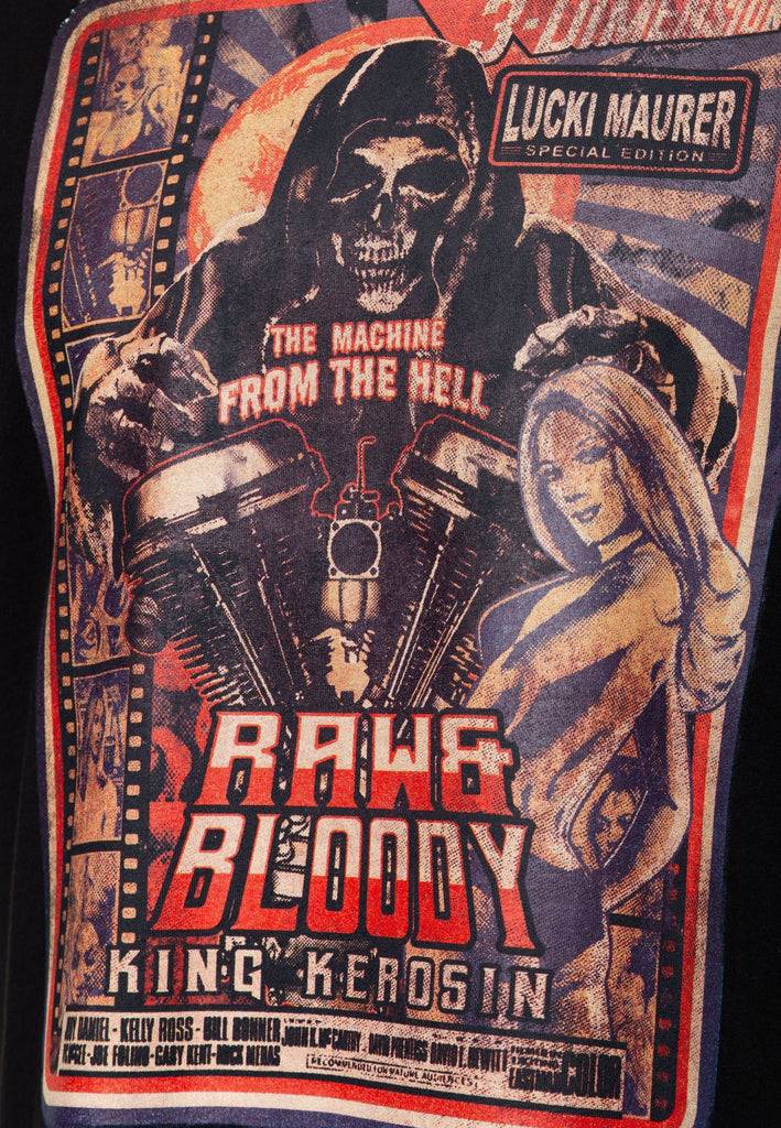 Queen Kerosin T-Shirt Lucki Maurer «Raw & Bloody» Vierteljährliche Förderung