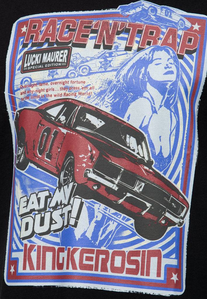 Queen Kerosin T-Shirt Lucki Maurer «Race N Trap» Bis zu 55% Rabatt