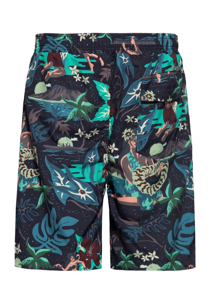 Queen Kerosin Badeshorts «Tropical Hulla Hou» zollfrei