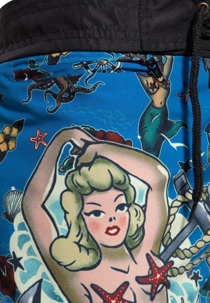 Queen Kerosin Badeshorts «Sailor» 50% Rabatt für begrenzte Zeit