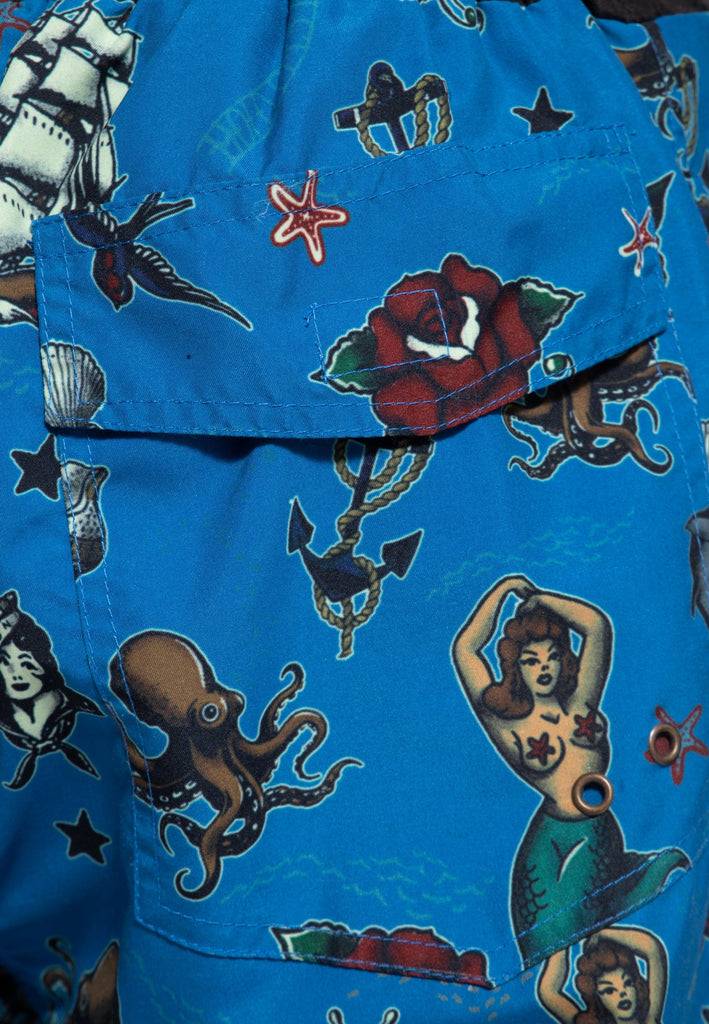 Queen Kerosin Badeshorts «Sailor» 50% Rabatt für begrenzte Zeit
