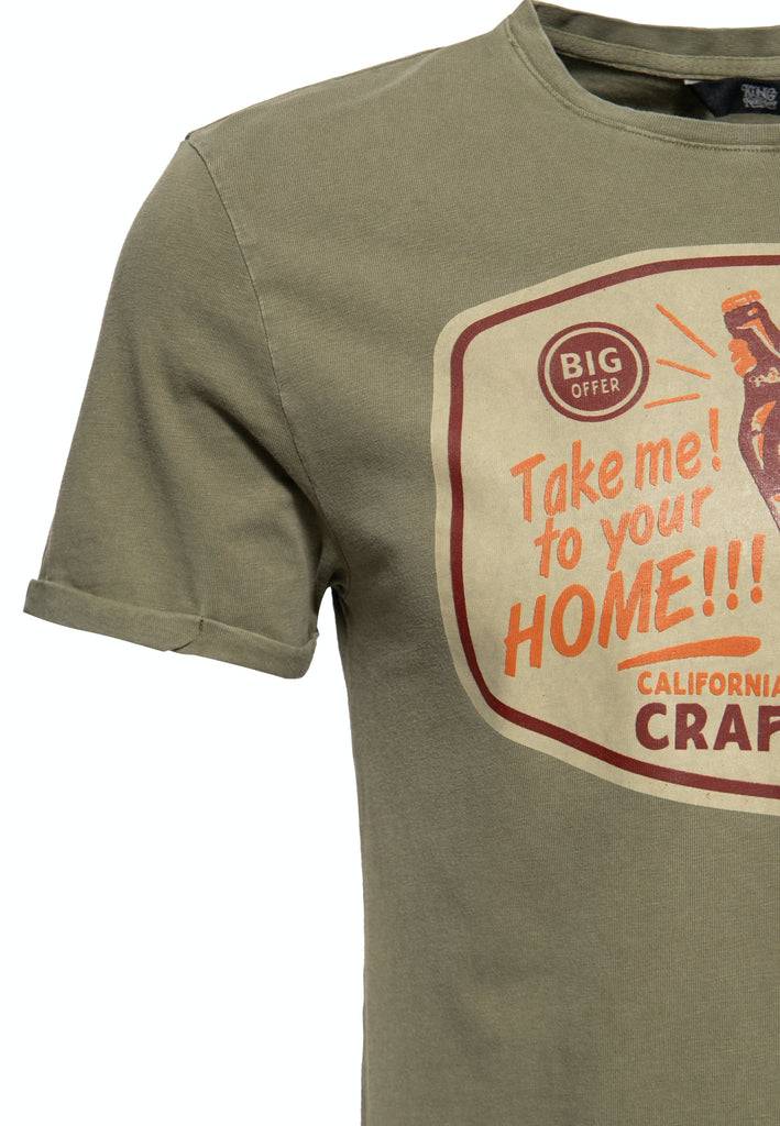 Queen Kerosin Oil Washed T-Shirt «Take me home» Outlet