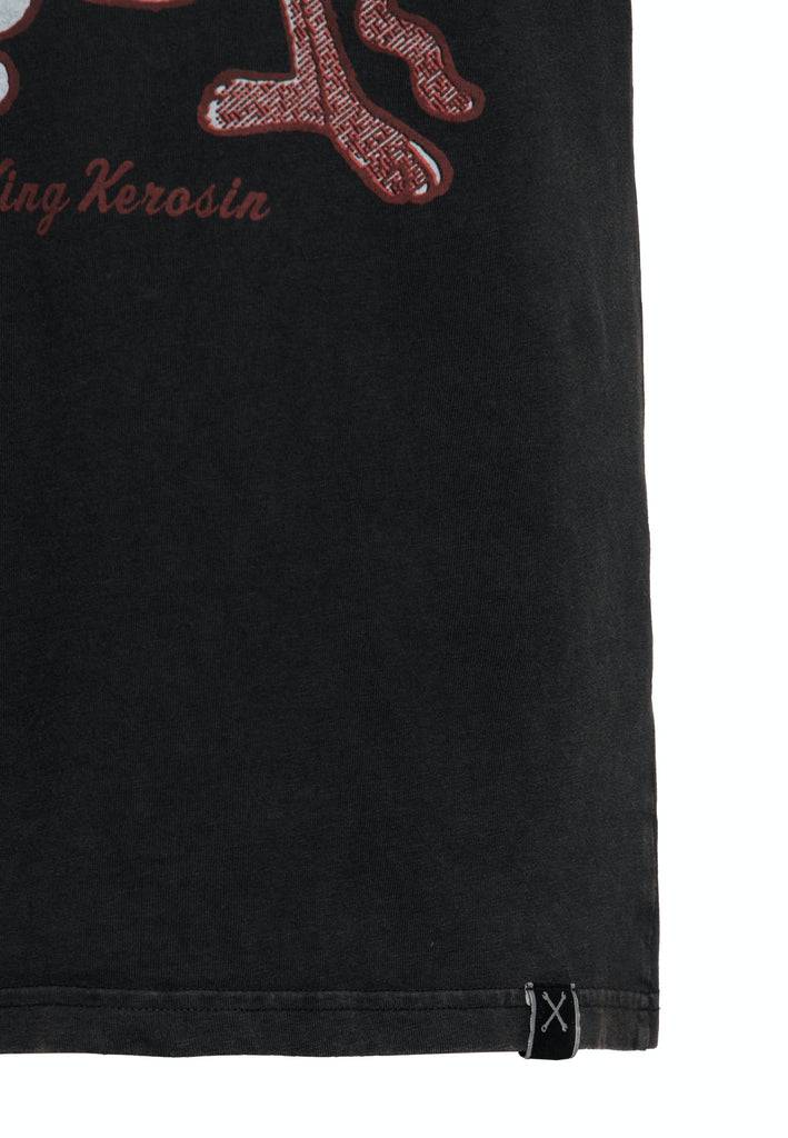 Queen Kerosin Oil Washed T-Shirt «GoodFellas» Auslauf