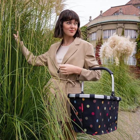 Reisenthel carrybag dots (Einkaufskorb,schwarz) Vatertagsangebot
