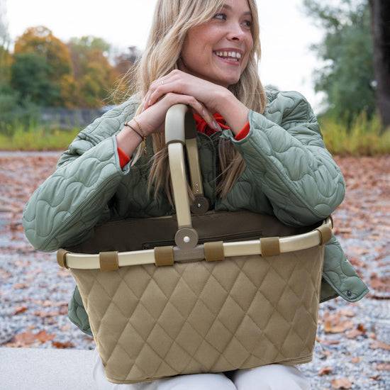 Reisenthel carrybag frame rhombus olive (Einkaufskorb,olive) Heißer Verkauf