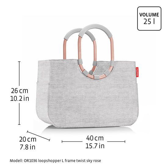 Reisenthel loopshopper L twist silver (Einkaufstasche,grau) Bestseller