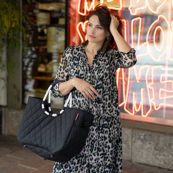 Reisenthel loopshopper L rhombus black (Einkaufstasche,schwarz) Kostenloser Versand