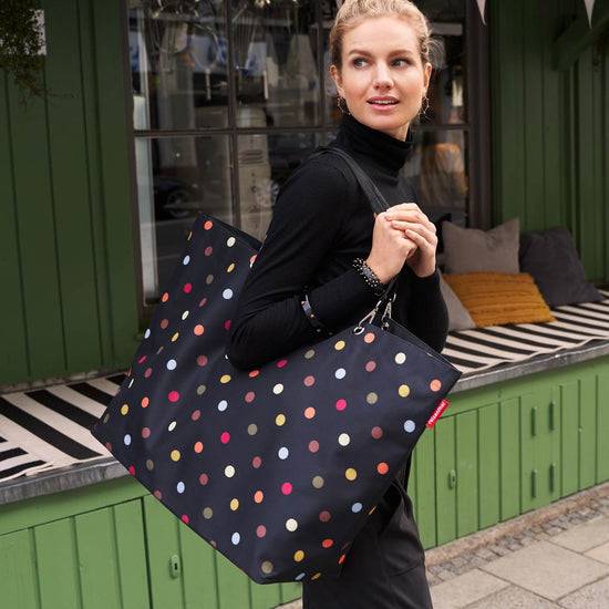 Reisenthel shopper XL dots (Strandtasche,schwarz) Limitierter Zeitrabatt
