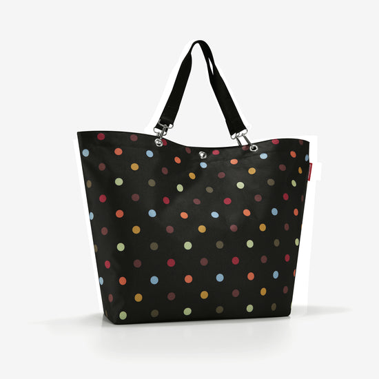Reisenthel shopper XL dots (Strandtasche,schwarz) Limitierter Zeitrabatt