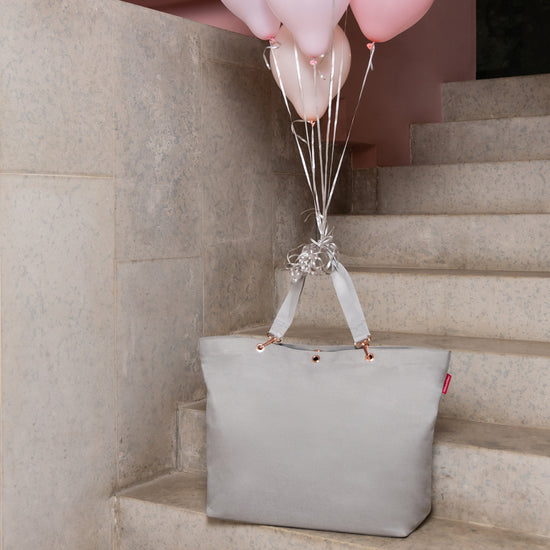 Reisenthel shopper XL twist sky rose (Strandtasche,hellgrau) Sonderangebot