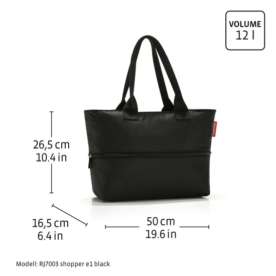 Reisenthel shopper e1 dots (Damentasche,schwarz) Rabatt