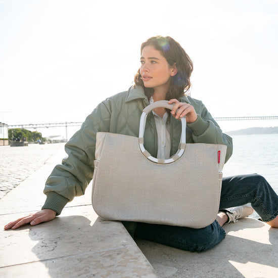 Reisenthel loopshopper L herringbone sand (Einkaufstasche,hellbraun) Günstig kaufen