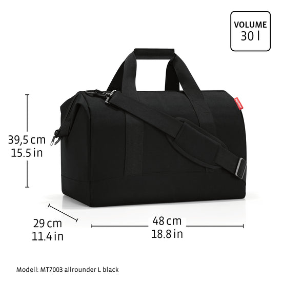 Reisenthel allrounder L twist silver (Große Reisetasche - 30 Liter Platz,grau) im Angebot