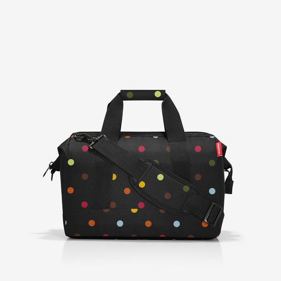 Reisenthel allrounder M dots (Perfekt als Handgepäck - 18 Liter Platz,schwarz)