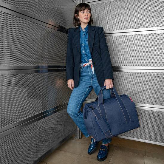 Reisenthel allrounder L herringbone dark blue (Große Reisetasche - 30 Liter Platz,dunkelblau) Lagerräumung