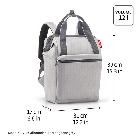Reisenthel allrounder R twist silver (Rucksack,grau) Exklusive Angebote