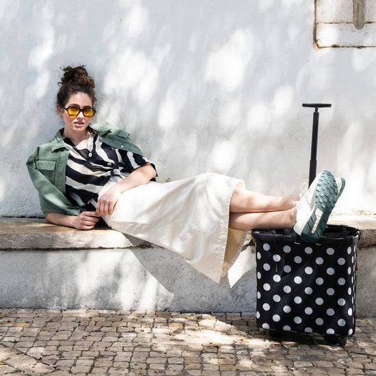 Reisenthel carrycruiser frame dots white (Einkaufstrolley,schwarz) Bis zu 65% Rabatt