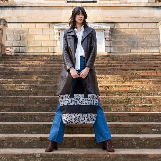 Reisenthel shopper e1 baroque marble (Damentasche,schwarz) Bis zu 55% Rabatt
