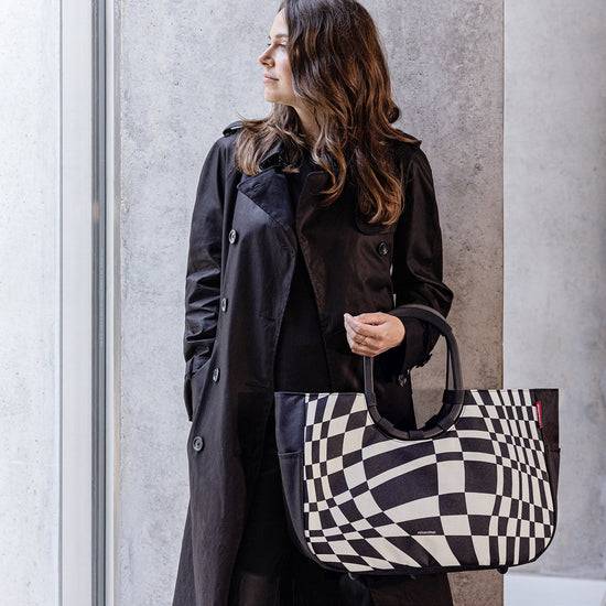 Reisenthel loopshopper L frame op-art (Einkaufstasche,schwarz) Kostenloser Versand international