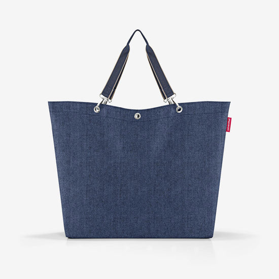 Reisenthel shopper XL herringbone dark blue (Strandtasche,dunkelblau) Fabrikladen
