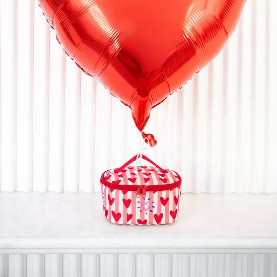 Reisenthel coolerbag S pocket hearts & stripes (Kühltasche,rot) Heißer Verkauf