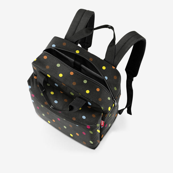 Reisenthel allday backpack M dots (Rucksack,schwarz) Clearance-Verkauf
