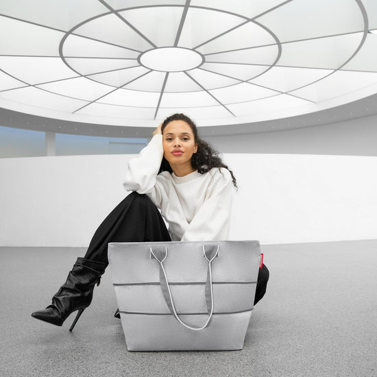 Reisenthel shopper e1 herringbone grey (Damentasche,grau) Vatertagsangebot