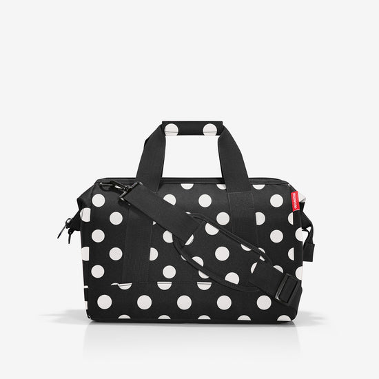 Reisenthel allrounder M dots white (Perfekt als Handgepäck - 18 Liter Platz,schwarz)