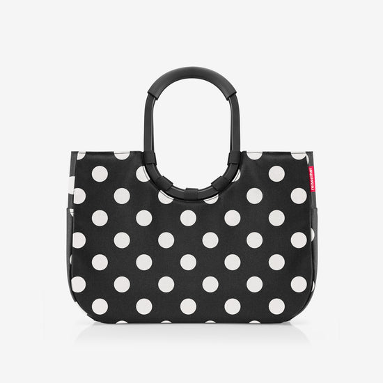 Reisenthel loopshopper L frame dots white (Einkaufstasche,schwarz) Saisonale Angebote