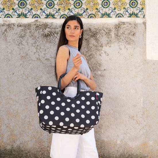 Reisenthel loopshopper L frame dots white (Einkaufstasche,schwarz) Saisonale Angebote