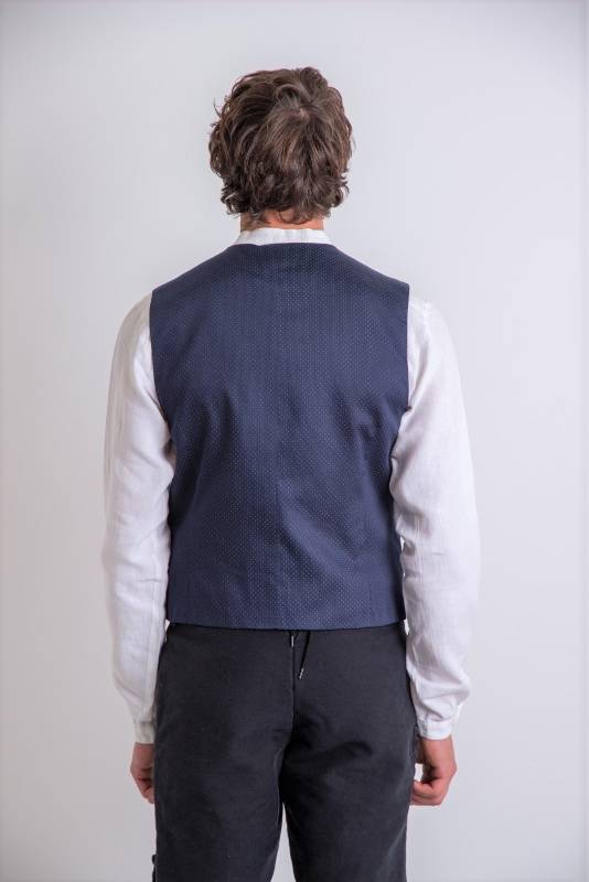 Rockmacherin Karl blau gemustert Neueste Stile
