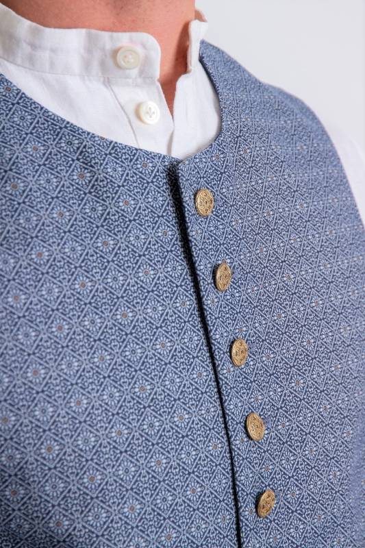 Rockmacherin Karl blau gemustert Neueste Stile
