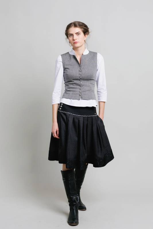 Rockmacherin Zwischbadejohr Trachtenrock aus Baumwolljacquard mit Plissee-Baumwolle im Bund Online Outlet