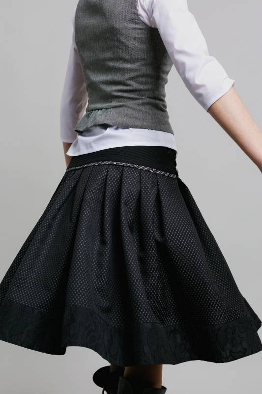 Rockmacherin Zwischbadejohr Trachtenrock aus Baumwolljacquard mit Plissee-Baumwolle im Bund Online Outlet