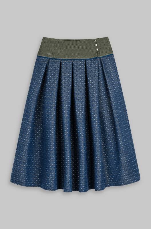 Rockmacherin Amdog Wadenlanger Trachtenrock mit edelem Jacquard aus Baumwollmischung Kauf eins, bekomm eins gratis
