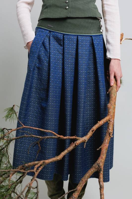 Rockmacherin Amdog Wadenlanger Trachtenrock mit edelem Jacquard aus Baumwollmischung Kauf eins, bekomm eins gratis