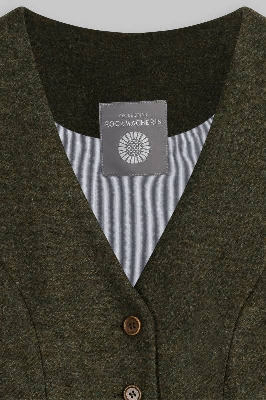 Rockmacherin Resal Damenweste aus Wollflanell mit Steinnussknöpfen Super Sparpreis