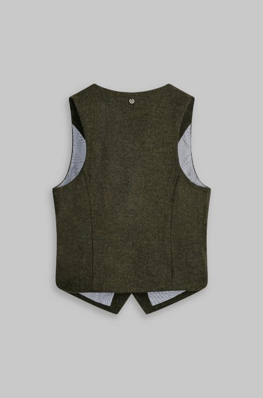 Rockmacherin Resal Damenweste aus Wollflanell mit Steinnussknöpfen Super Sparpreis