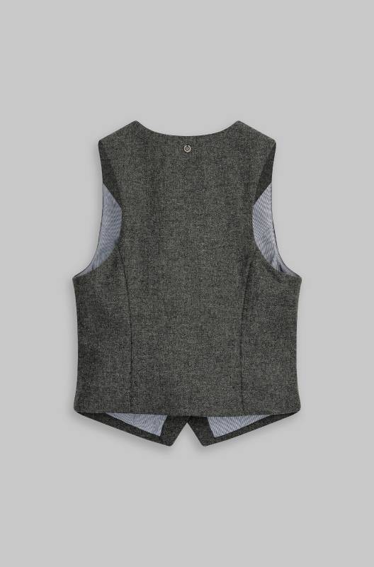 Rockmacherin Resal Damenweste aus Wollflanell mit Steinnussknöpfen Wochenangebot