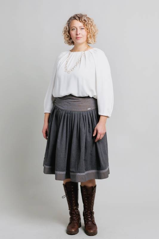 Rockmacherin Regula Elegante Damenbluse aus fließendem Viskoseflanell Kostenlose Rückgabe