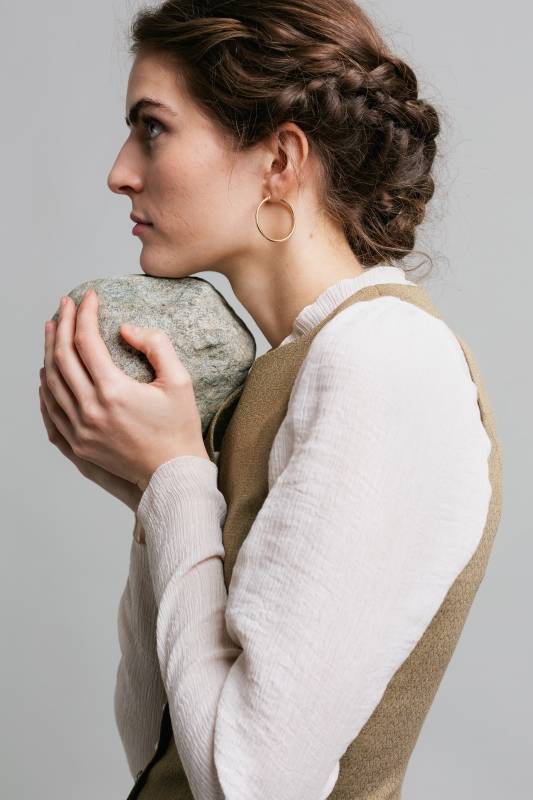 Rockmacherin Lucia Romantische Damenbluse aus Viskose-Crêpe Letzter Tag