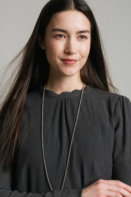 Rockmacherin Lucia Romantische Damenbluse aus Viskose-Crêpe Zeitbegrenzte Promotion